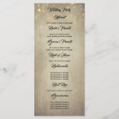 Eucalyptus groen rustiek land bruiloft programma programmakaart (Achterkant)