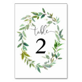 Eucalyptus groen salie groene krans bruiloft kaart (Achterkant)