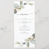 Eucalyptus groen sappig elegant modern menu (Voorkant)