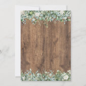 Eucalyptus groen Save the Date kaart | Rustiek (Achterkant)