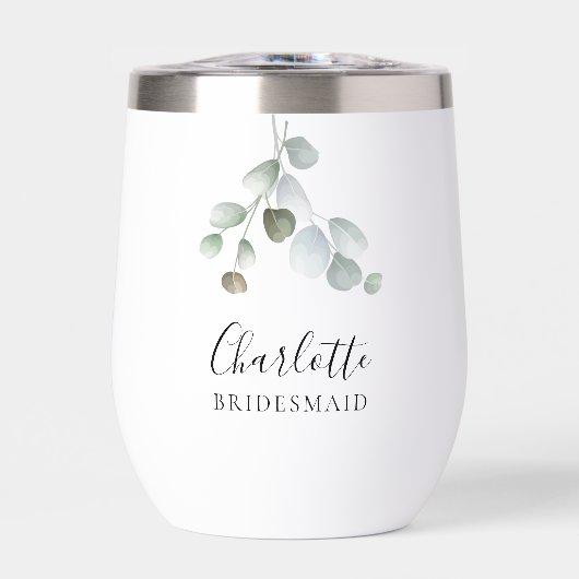 Eucalyptus groen script bruiloft bruidsmeisje (Voorkant)