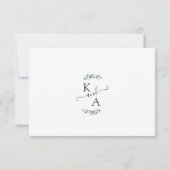 Eucalyptus groen Script bruiloft RSVP Kaartje (Achterkant)