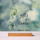 Eucalyptus groen script geschenken en Kaarten brui Acryl Bord (Neutraal)