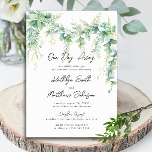 Eucalyptus groen script Modern een dag weg Kaart