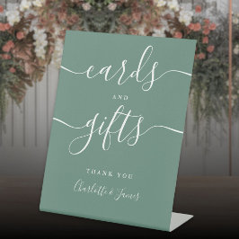 Eucalyptus Groen Signature Script Kaarten En Cadea Reclamebord Met Voetstuk