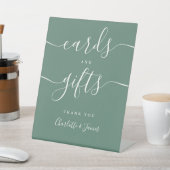 Eucalyptus Groen Signature Script Kaarten En Cadea Reclamebord Met Voetstuk (Insitu)