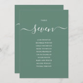 Eucalyptus Groen Tafelnummer Zitenkaart (Voorkant / Achterkant)