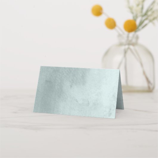 Eucalyptus groen takken Waterverf bruiloft Plaatskaartje (Achterkant)