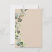 Eucalyptus groen terracotta elegante bruiloft kaart (Achterkant)