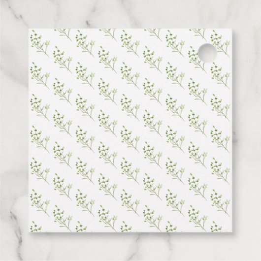 Eucalyptus groen verlaat bruiloft bedankjes labels (Achterkant)