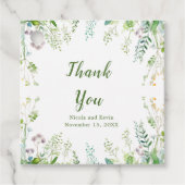 Eucalyptus groen verlaat bruiloft bedankjes labels (Voorkant)