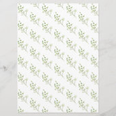 Eucalyptus groen verlaat bruiloft menu (Achterkant)