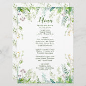 Eucalyptus groen verlaat bruiloft menu (Voorkant / Achterkant)