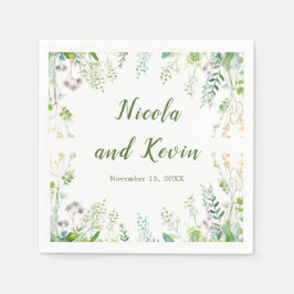 Eucalyptus groen verlaat bruiloft servet