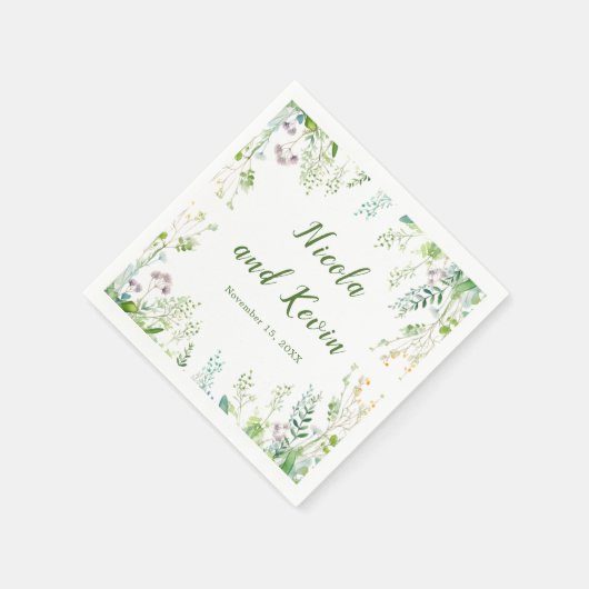 Eucalyptus groen verlaat bruiloft servet (Hoek)