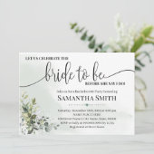 Eucalyptus groen vieren bruid om te douchen kaart (Staand voorkant)