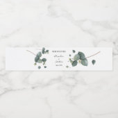 Eucalyptus groen Vrijgezellenfeest koppels bruilof Waterfles Etiket (Enkel label)