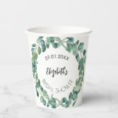 Eucalyptus groen Vrijgezellenfeest Papieren Bekers (Voorkant)