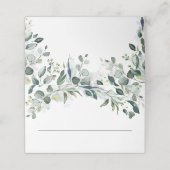 Eucalyptus groen watercolor bruiloft plaatskaartje (Buitenkant ongevouwen)