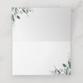 Eucalyptus groen watercolor bruiloft plaatskaartje (Binnenkant ongevouwen)