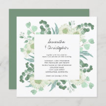 Eucalyptus groen Waterverf bloemen bruiloft