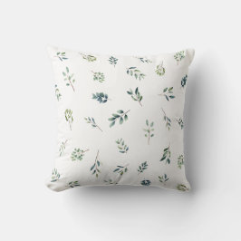 Eucalyptus groen Waterverf botanisch Kussen