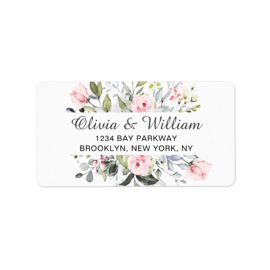 Eucalyptus groen waterverf Elegante Chic Label (Voorkant)