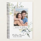 Eucalyptus groen Waterverf FOTO bruiloft Planner (Voorkant)