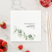 Eucalyptus groen Waterverf Vrijgezellenfeest papie Servet (Insitu)