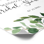 Eucalyptus groen welkom bruidsborrel bord poster (Hoek)