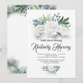 Eucalyptus groen wit bloemig Vrijgezellenfeest Kaart