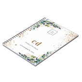 Eucalyptus groen witte zakelijke logo notitieboek (Linkerzijde)