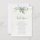 Eucalyptus groen Zitkaart Tafelplan (Achterkant)