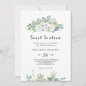 Eucalyptus groen zoet zestien verjaardagsfeest kaart (Voorkant)