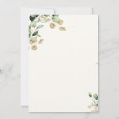 Eucalyptus groen Zonnebloemen bruiloft uitnodiging (Achterkant)