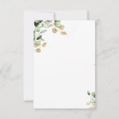 Eucalyptus groen Zonnebloemen repetitie diner Kaart (Achterkant)