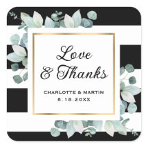 Eucalyptus groen zwart wit goud bruiloft