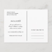 EUCALYPTUS GROEN ZWARTE WATERCOLOR SAVE THE DATE AANKONDIGINGSKAART (Achterkant)