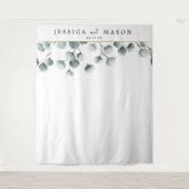 Eucalyptus Groene Achtergrond Fotohokje Wandkleed (Voorkant)