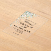 Eucalyptus Groene Acryl Uitnodiging (Laagn)