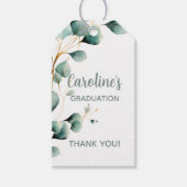 Eucalyptus Groene Afstudeerfeest Cadeaulabel (Voorkant)