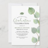 Eucalyptus Groene Afstudeerfeest Kaart (Voorkant)