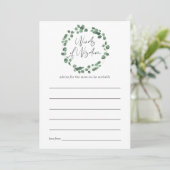 Eucalyptus groene baby shower advies (Staand voorkant)