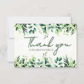 Eucalyptus groene baby shower bedankkaart (Voorkant)
