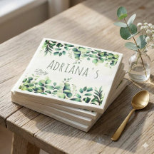 Eucalyptus groene baby shower bedankkaart