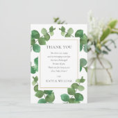Eucalyptus Groene Baby Shower Gedicht Bedankkaart (Staand voorkant)