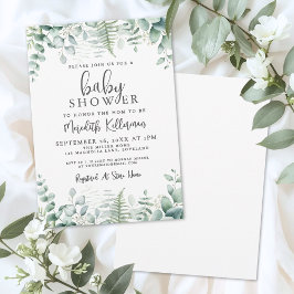 Eucalyptus groene baby shower kaart