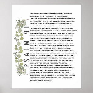 Eucalyptus Groene Bijbel Kunst Psalm 91 Poster