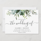 Eucalyptus groene blad bruiloft kaart (Voorkant)