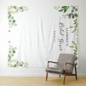 Eucalyptus Groene Bladeren Bruids Shower Achtergro Wandkleed (In Situ (horizontaal))